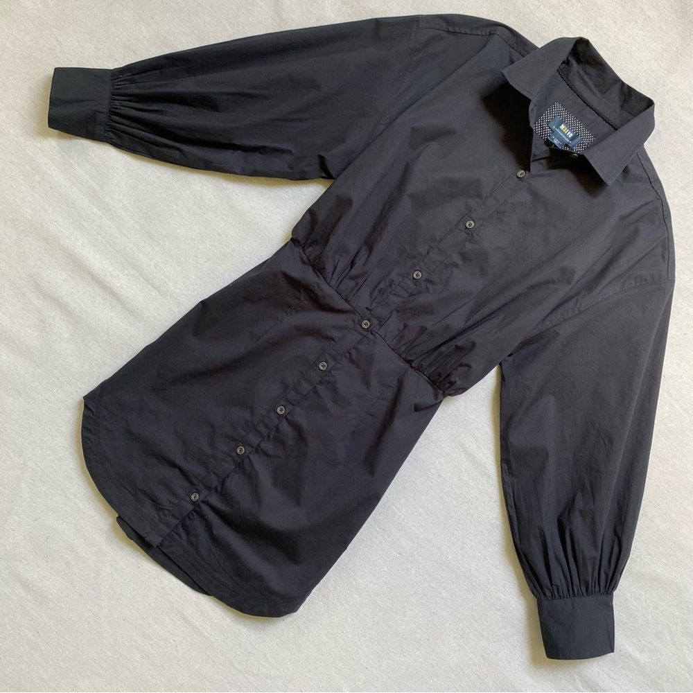 Anthropologie Maeve Long Sleeve Poplin Mini Shirt Dress - Picture 6 of 13